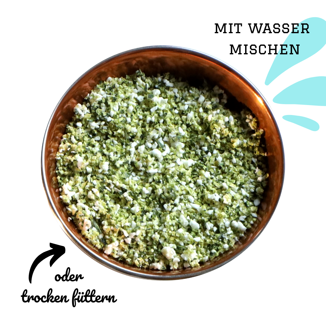 Gurke & Apfel gefriergetrocknet - Gemüse-Obst-Mix BARF - MIX MEAL Trockenbarf für Hunde & Katzen Pamico