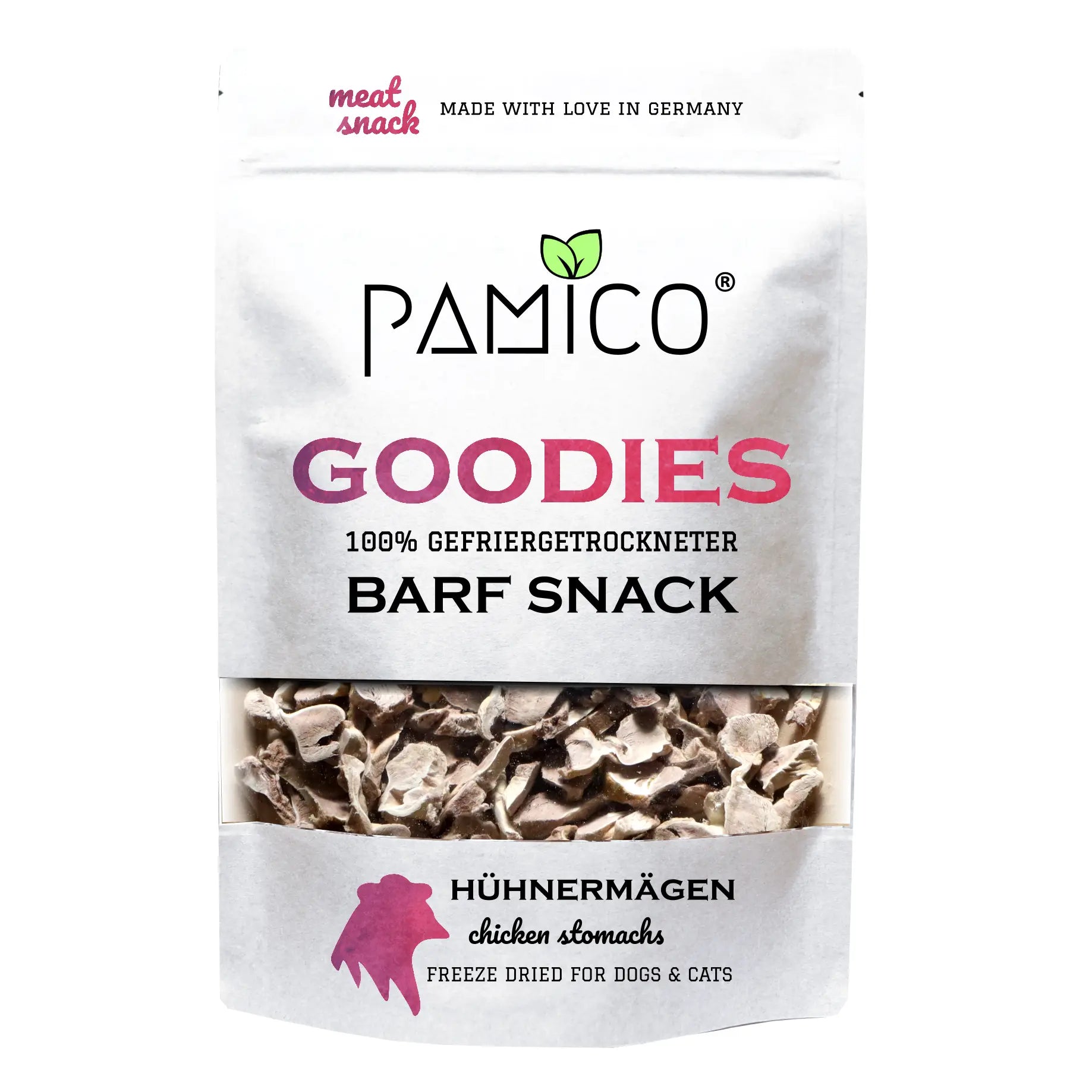 Hühnermägen gefriergetrocknet - BARF Snack Goodies for dogs & cats - Pamico