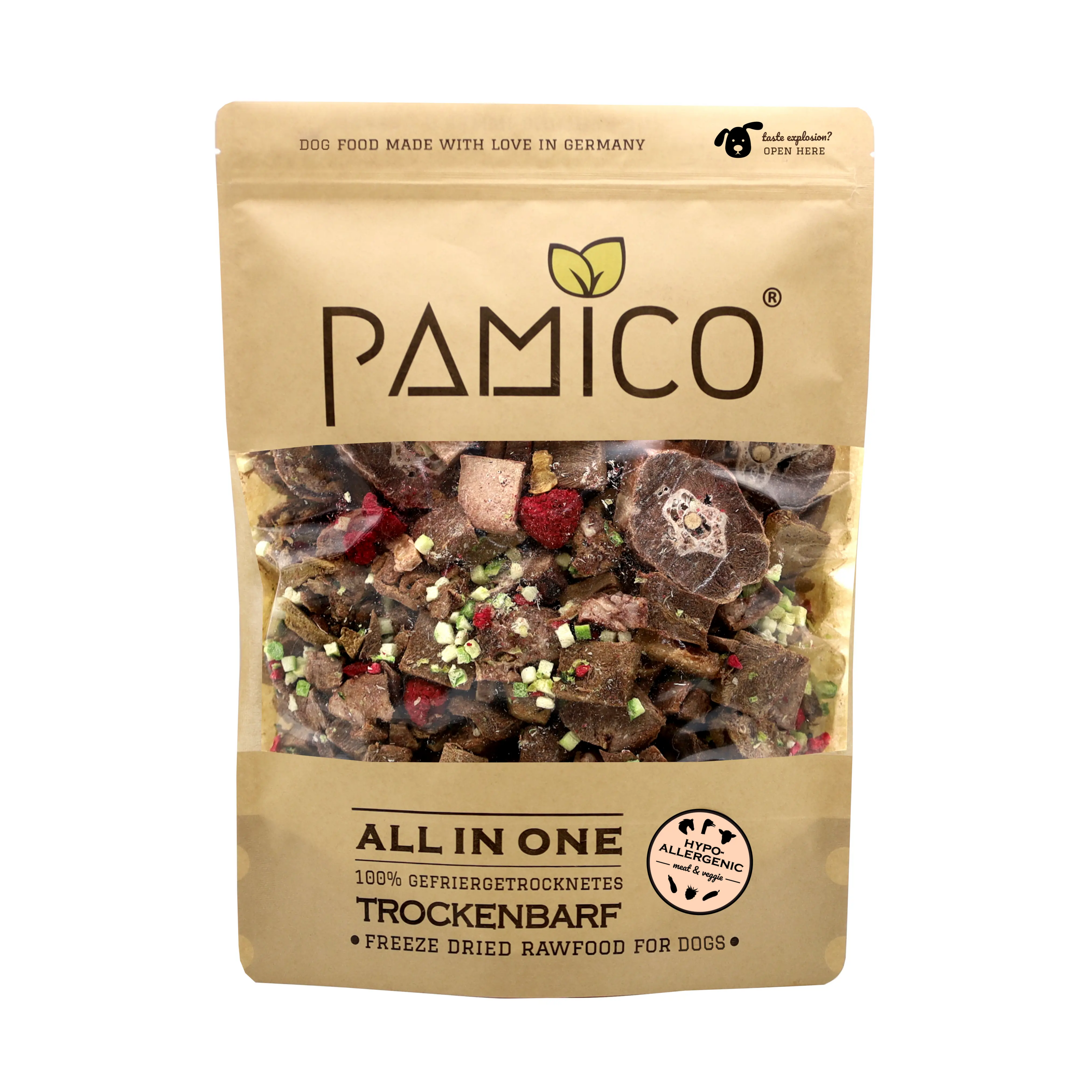 Trockenbarf Menü Hypoallergenic - All in One Mix Fleisch, Gemüse & Obst gefriergetrocknet - BARF für Hunde - Pamico
