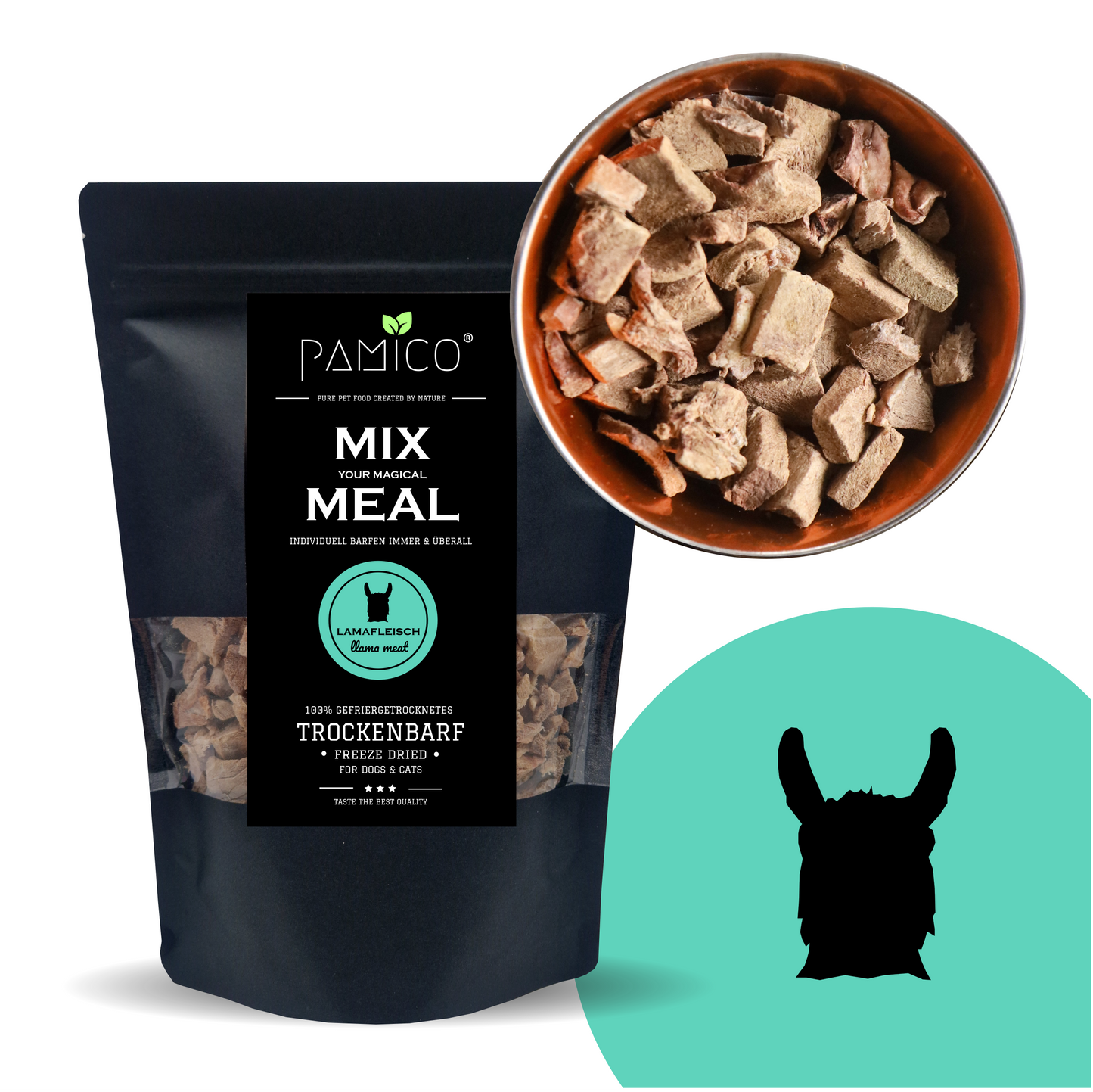 Lamafleisch gefriergetrocknet - MIX MEAL Trockenbarf für Hunde und Katzen
