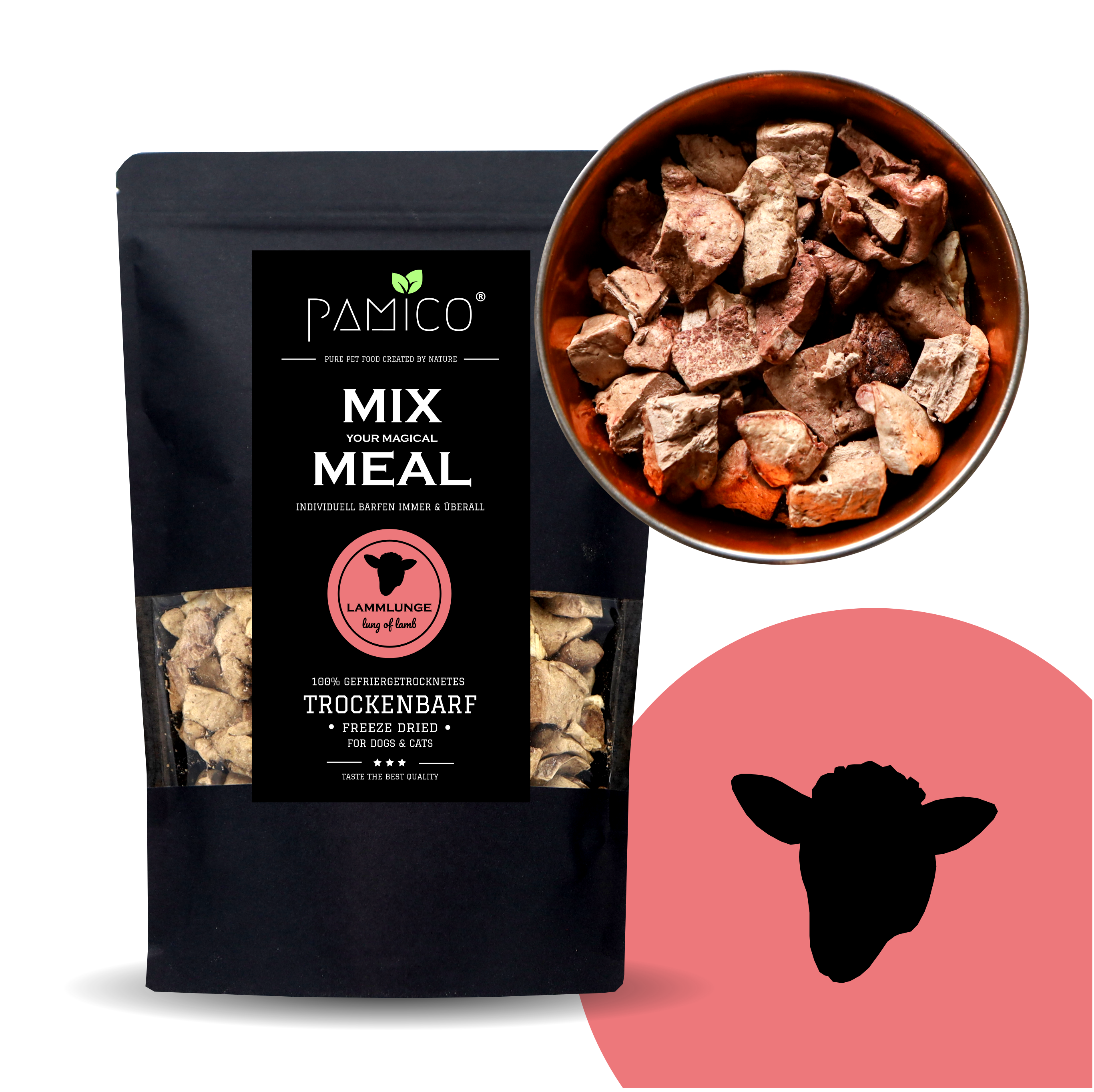 Lammlunge gefriergetrocknet - MIX MEAL Trockenbarf - Pamico