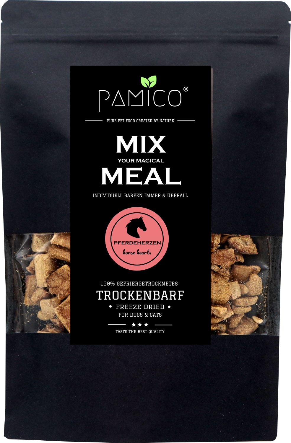 Pferdeherzen gefriergetrocknet - MIX MEAL Trockenbarf für Hunde und Katzen - Pamico