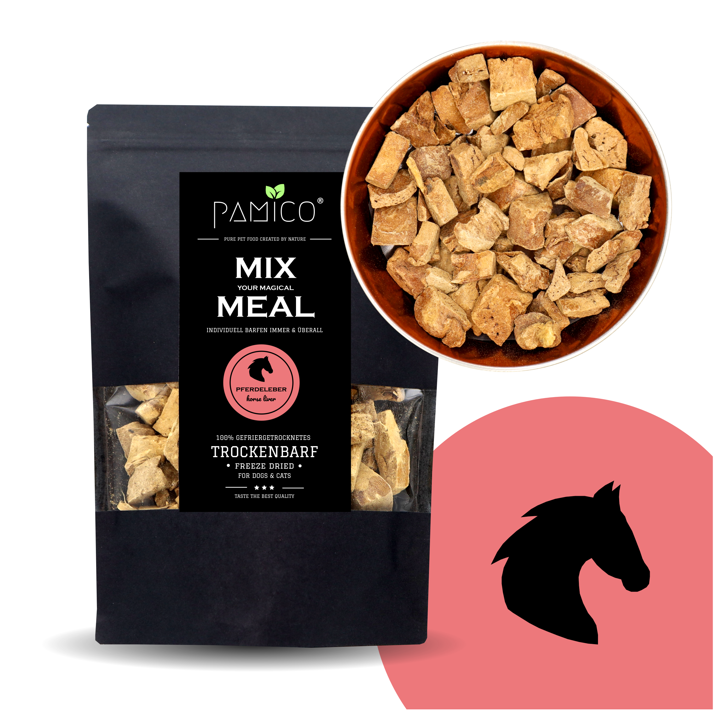Pferdeleber gefriergetrocknet - MIX MEAL Trockenbarf - Pamico