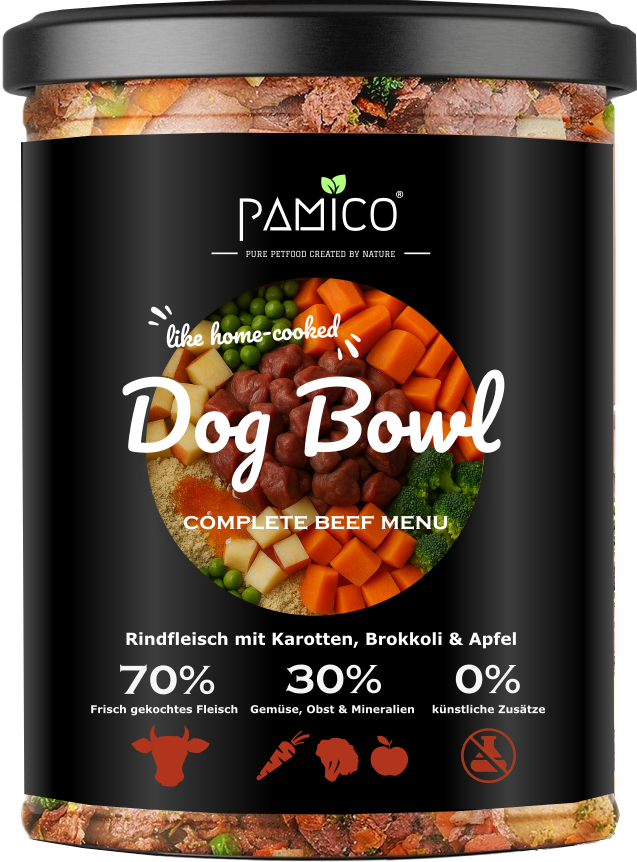 Dog Bowl Rindfleisch mit Karotten, Brokkoli und Apfel