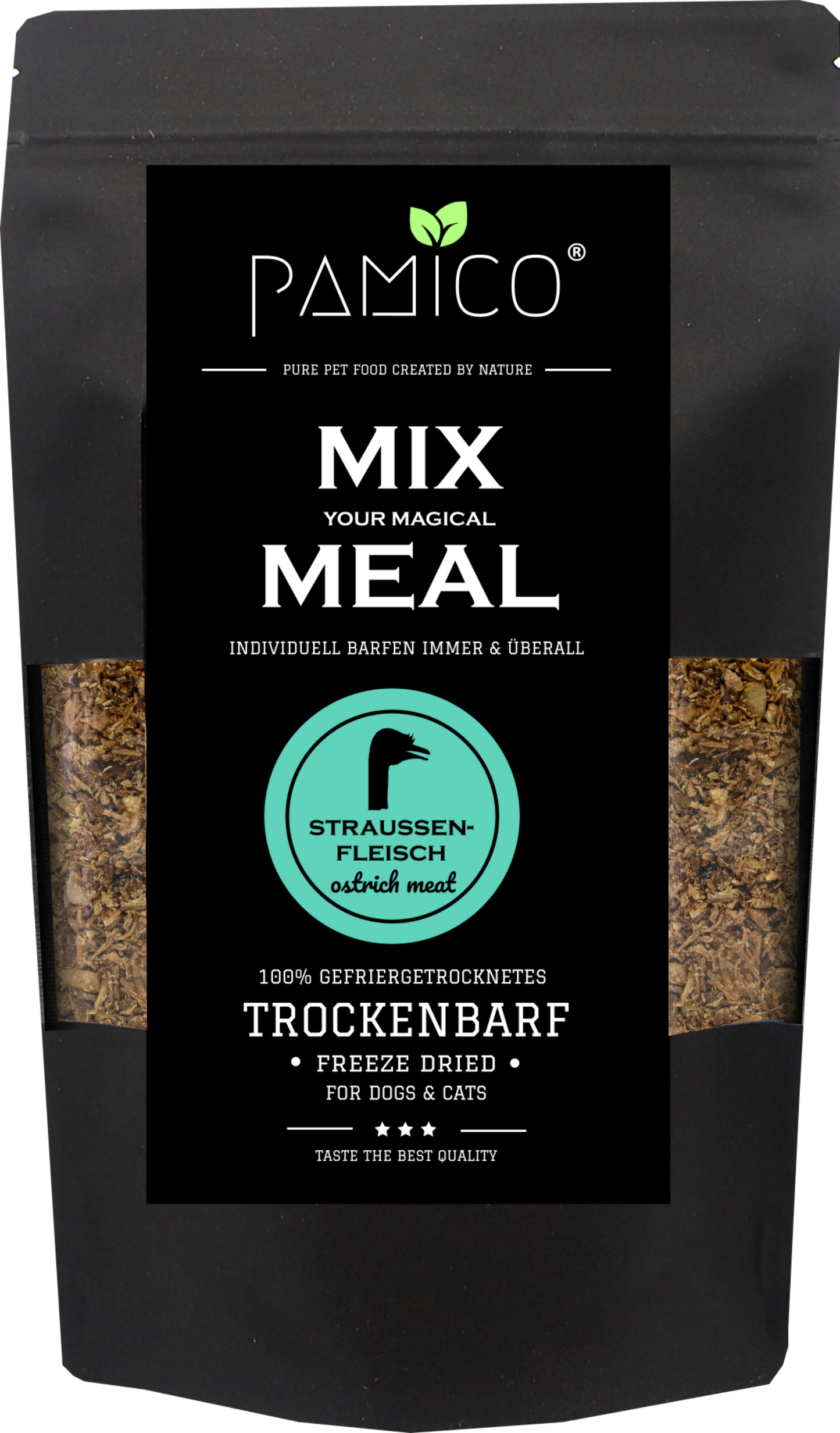Straußenfleisch gefriergetrocknet - MIX MEAL Trockenbarf - Pamico