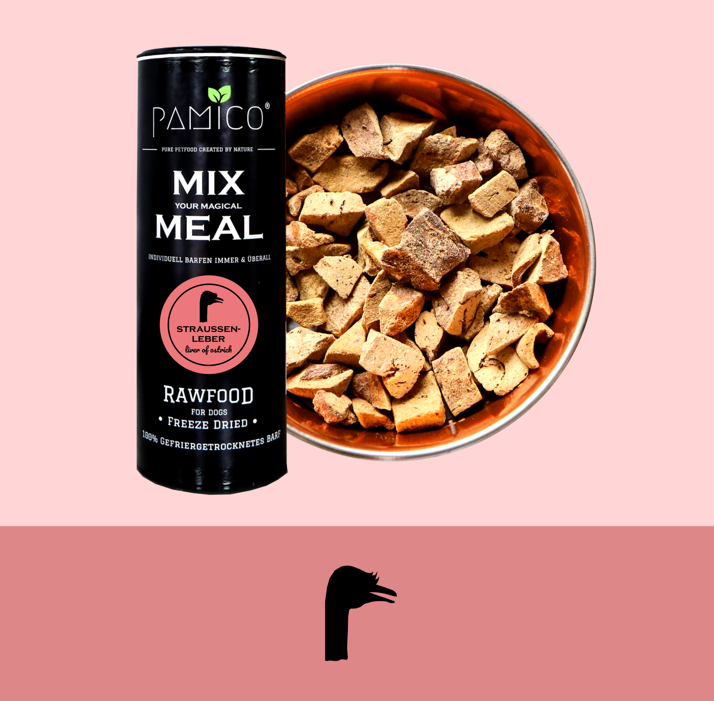 Straußenleber gefriergetrocknet - MIX MEAL Trockenbarf - Pamico