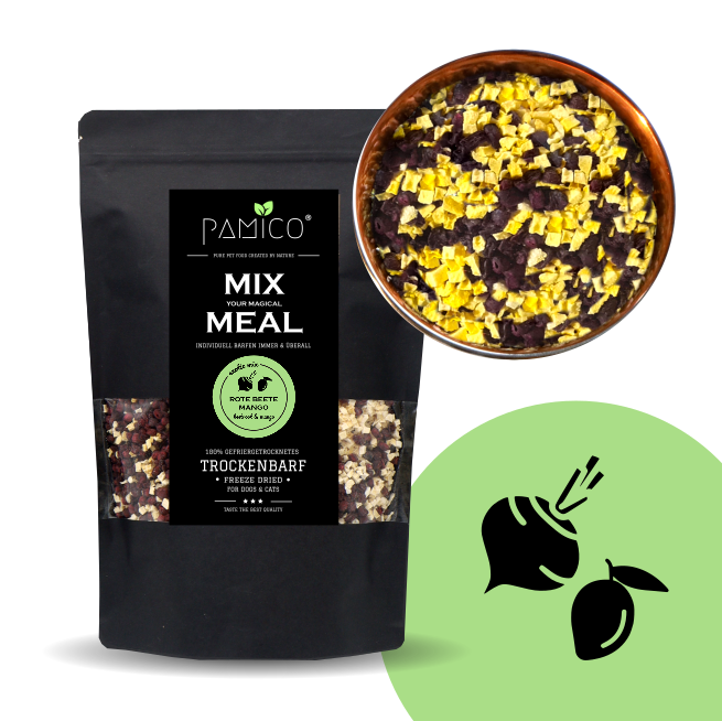 Rote Beete & Mango gefriergetrocknet - MIX MEAL Trockenbarf - Pamico