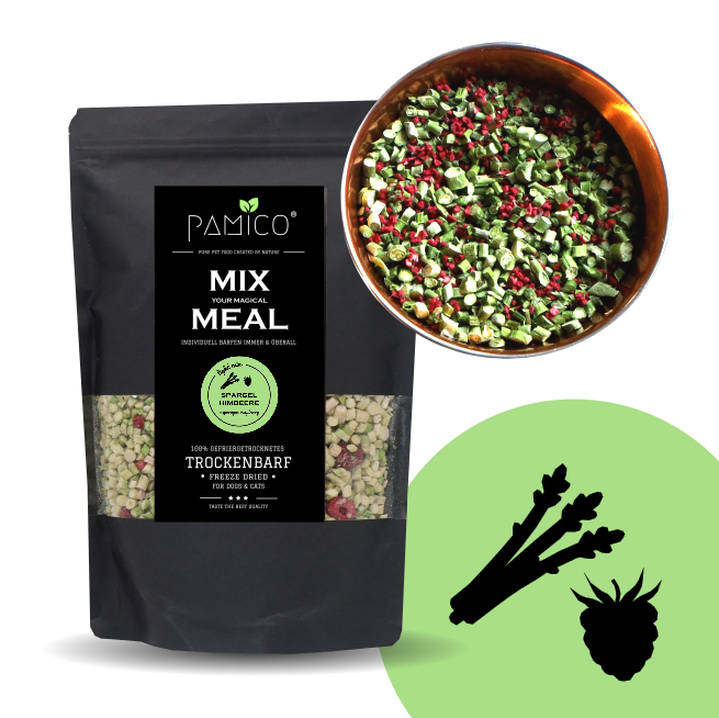 Grüner Spargel & Himbeere gefriergetrocknet - MIX MEAL Trockenbarf - Pamico