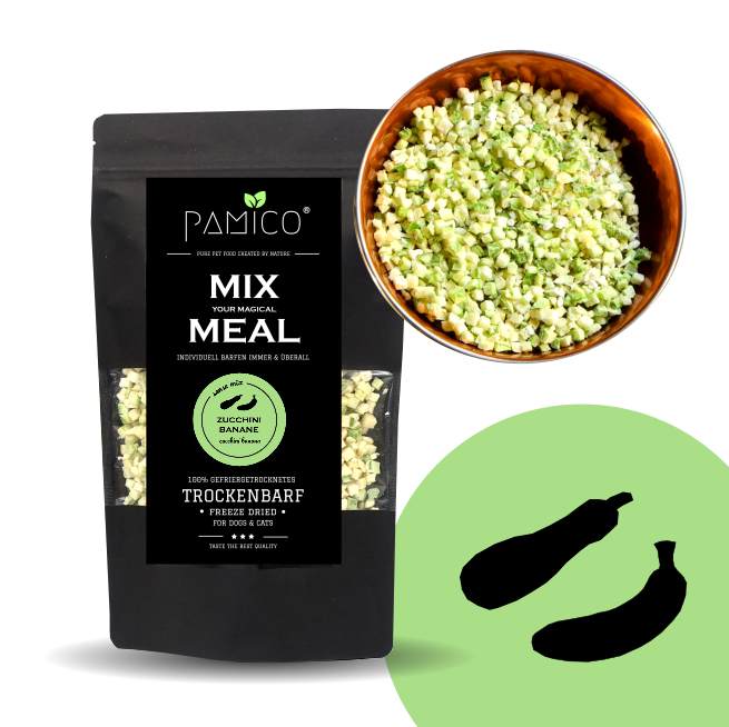 Zucchini & Banane gefriergetrocknet - MIX MEAL Trockenbarf - Pamico
