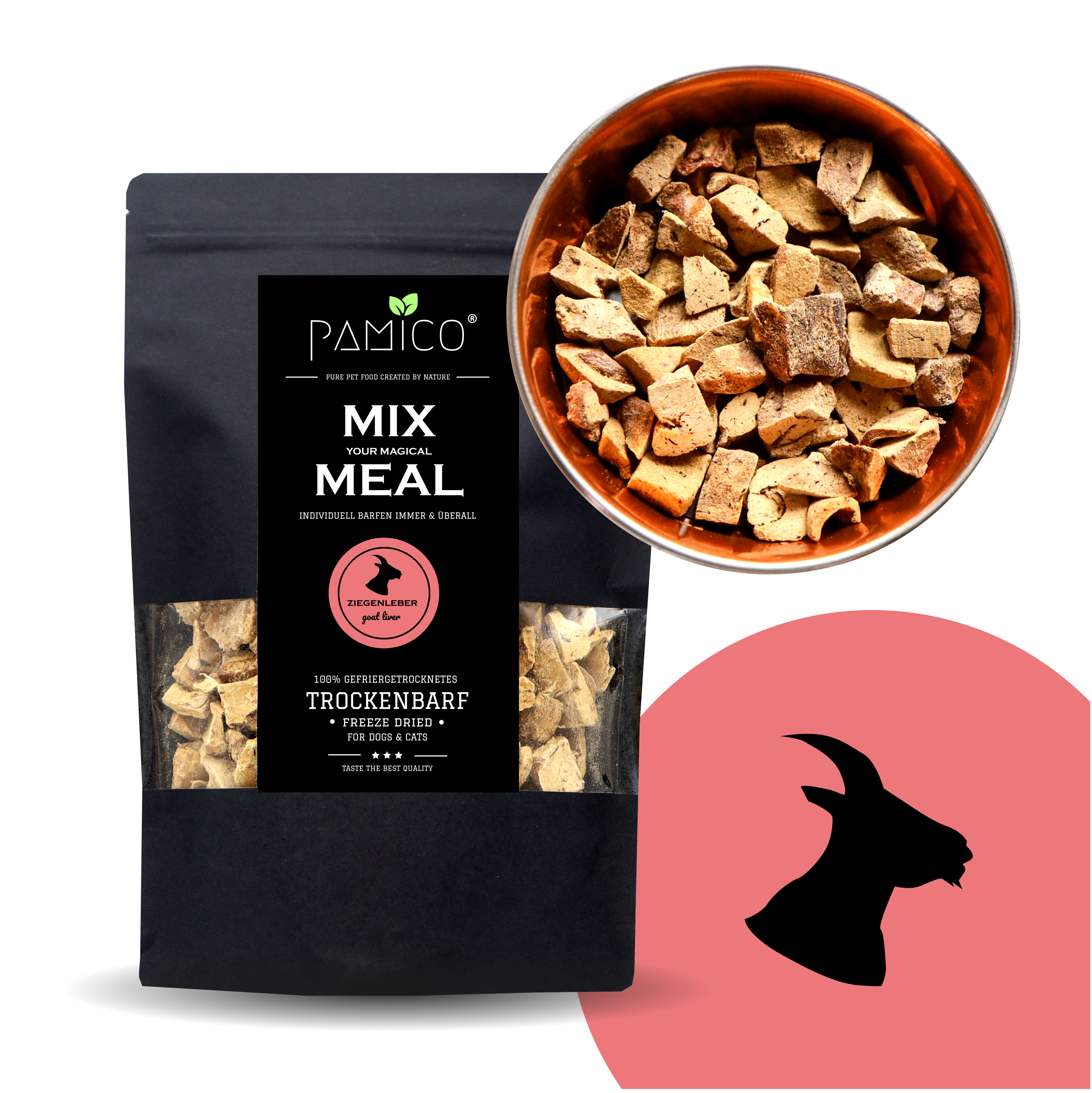 Ziegenleber gefriergetrocknet - MIX MEAL Trockenbarf - Pamico