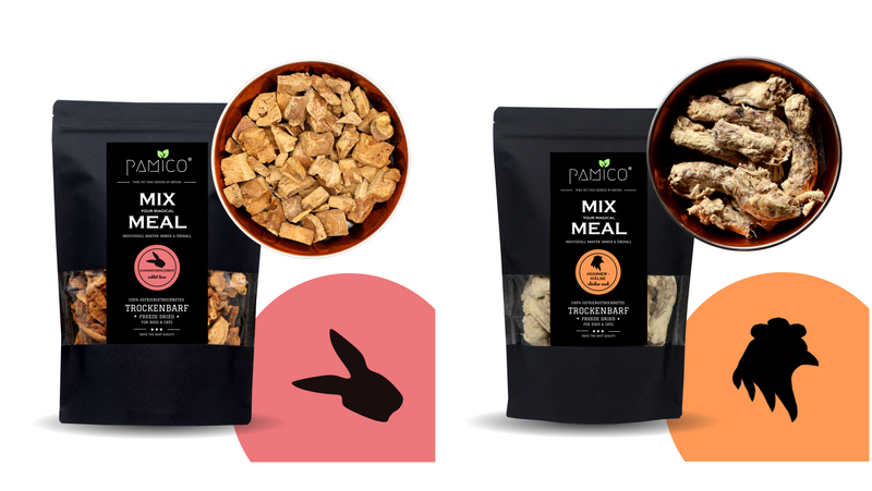 Trockenbarf MIX MEAL Innereien & Knochen gefriergetrocknet für Katzen und Hunde