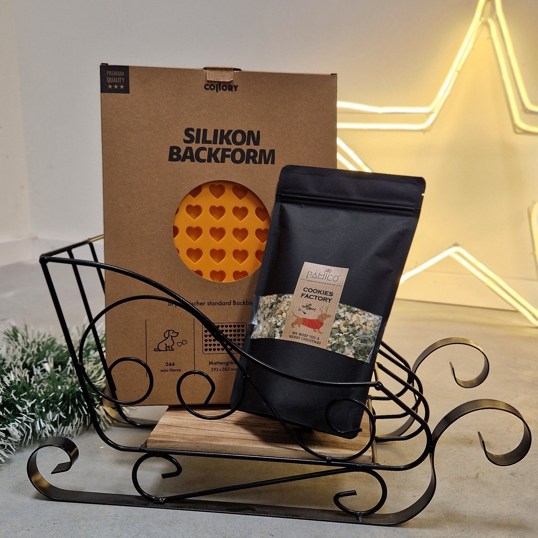 Geschenkset Backmatte mit GRATIS Backmischung für Hunde Pamico