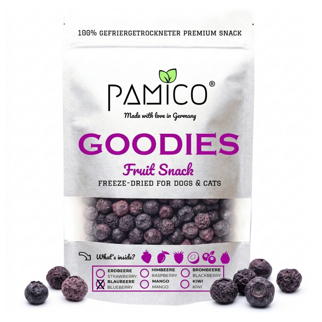 Gefriergetrocknete Blaubeeren für Hunde & Katzen - Vitaminreicher Fruchtsnack