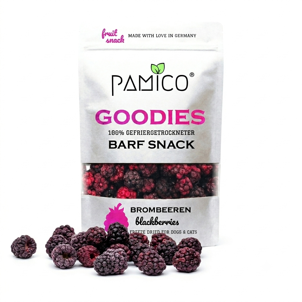 Gefriergetrocknete Brombeeren Goodies für Hunde & Katzen – Vitaminreicher & natürlicher Snack Pamico