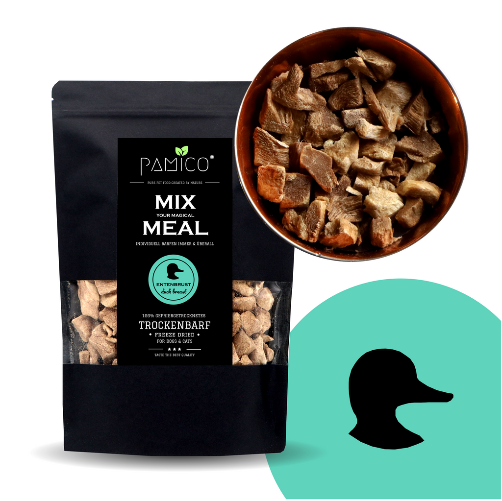 Entenbrust gefriergetrocknet - MIX MEAL Trockenbarf für Hunde und Katzen - Pamico