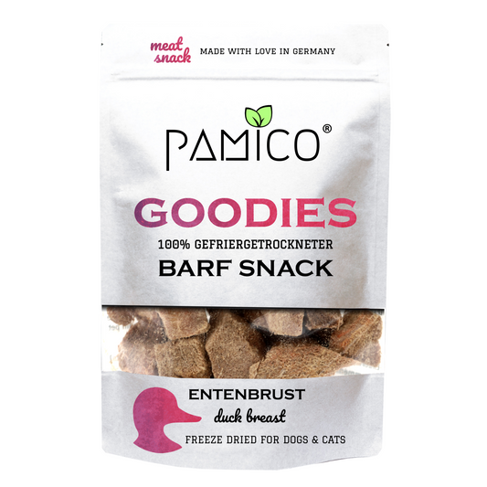 Entenbrust gefriergetrocknet - BARF Snacks Goodies für Hunde und Katzen