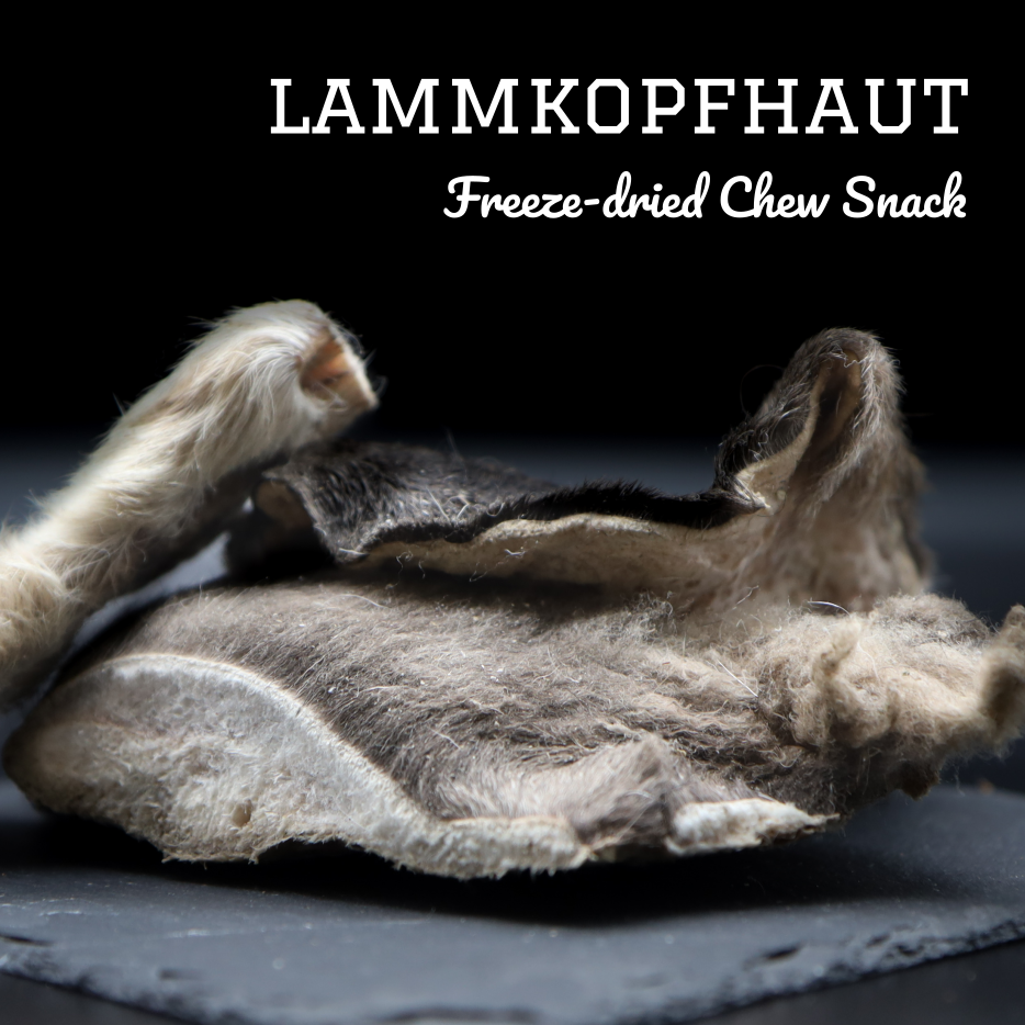 Lammkopfhaut gefriergetrocknet - Chew snack for dogs Pamico