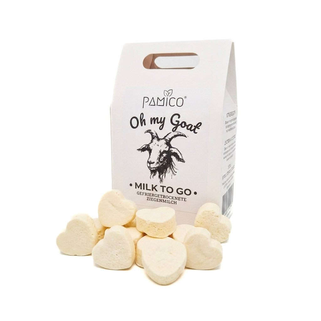 Ziegenmilch gefriergetrocknet - oh my goat milk to go - für Hunde & Katzen Pamico