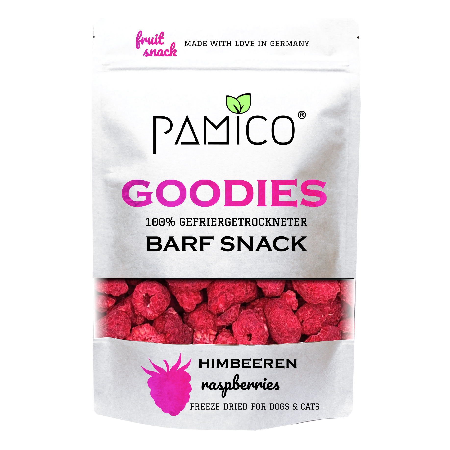 Himbeeren gefriergetrocknet - BARF Snack Goodies for dogs & cats - Pamico
