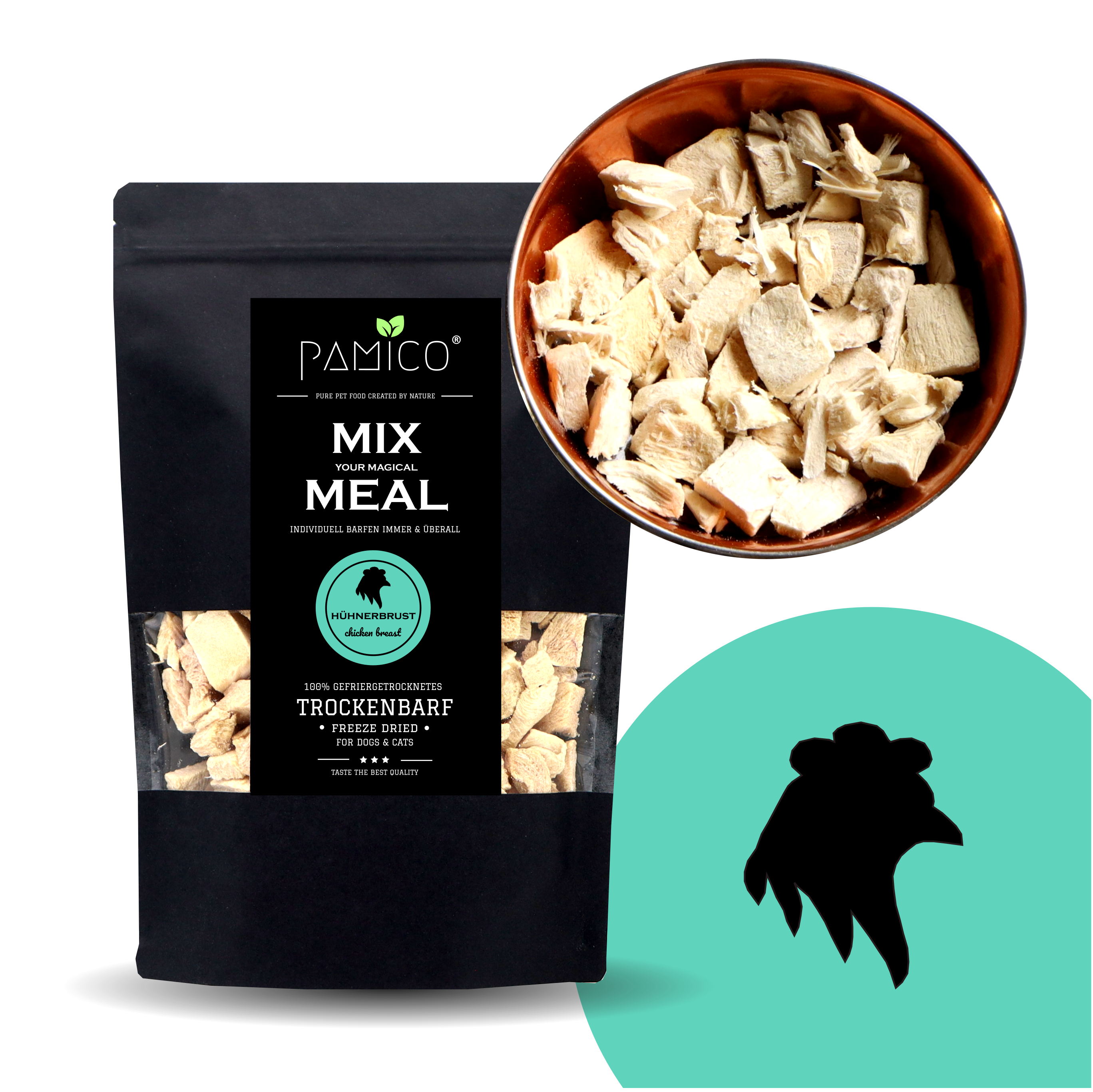 Hühnerbrust gefriergetrocknet - MIX MEAL Trockenbarf - Pamico