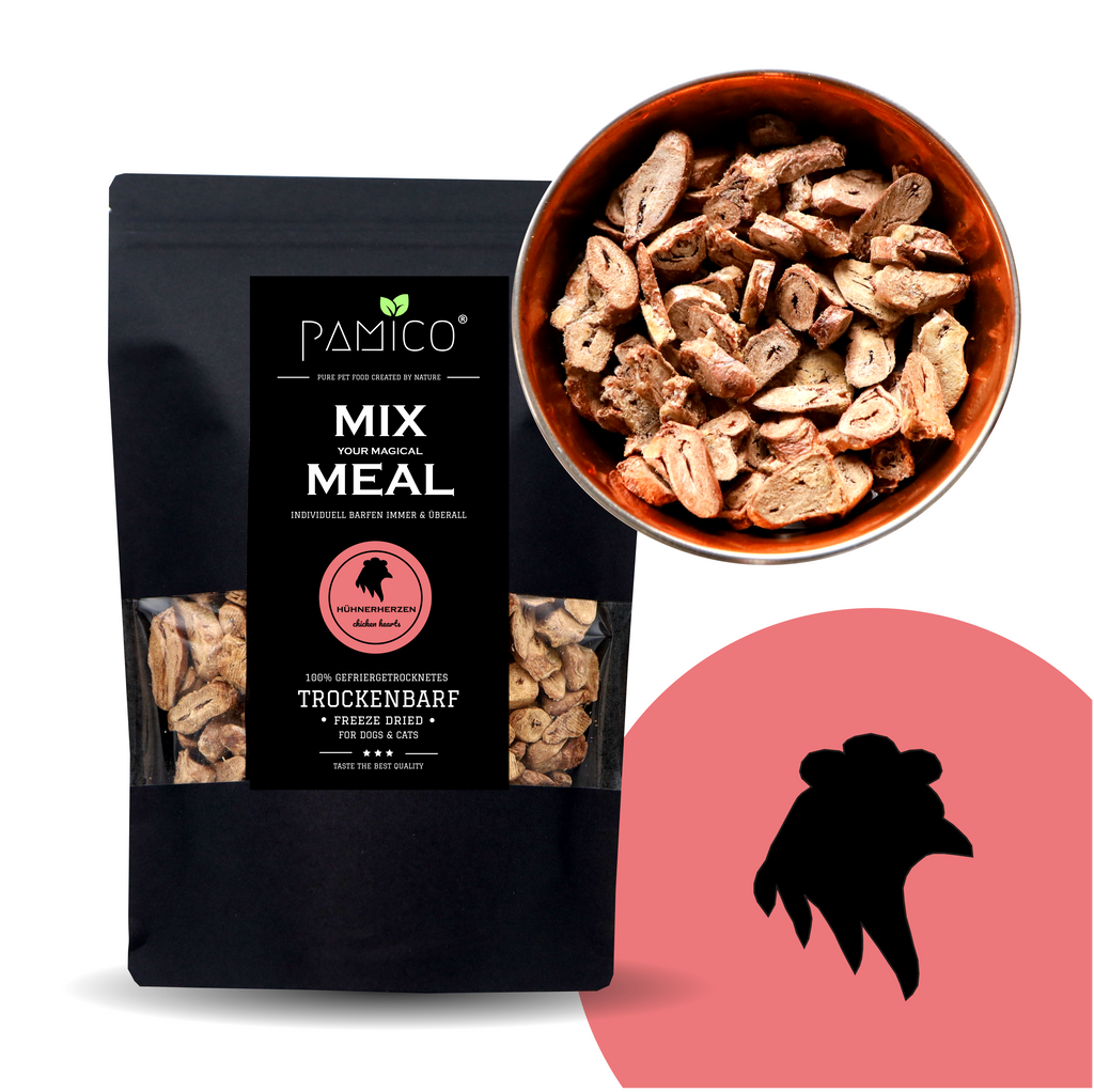 Hühnerherzen gefriergetrocknet - MIX MEAL Trockenbarf - Pamico