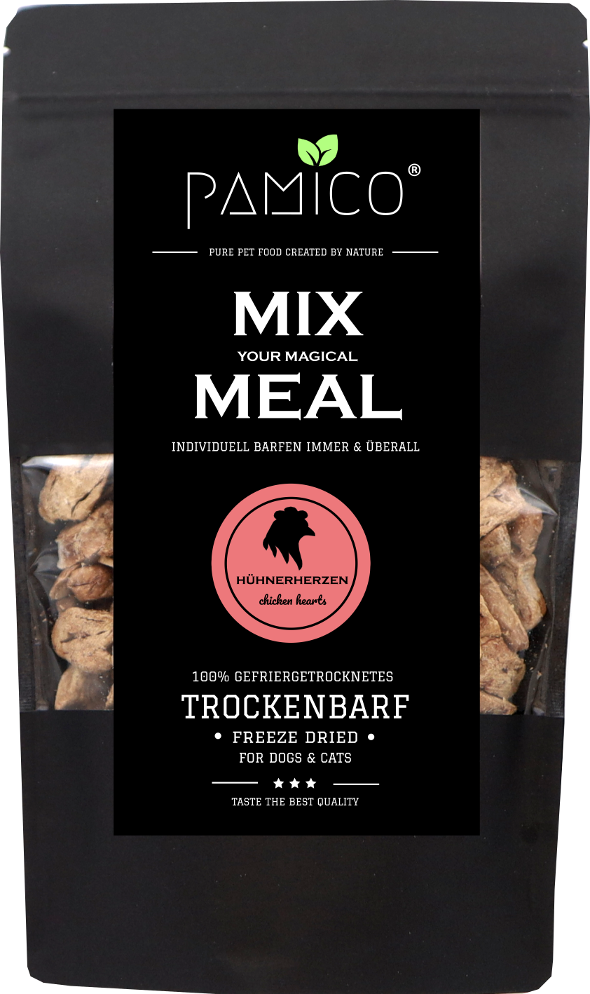 Hühnerherzen gefriergetrocknet - MIX MEAL Trockenbarf - Pamico