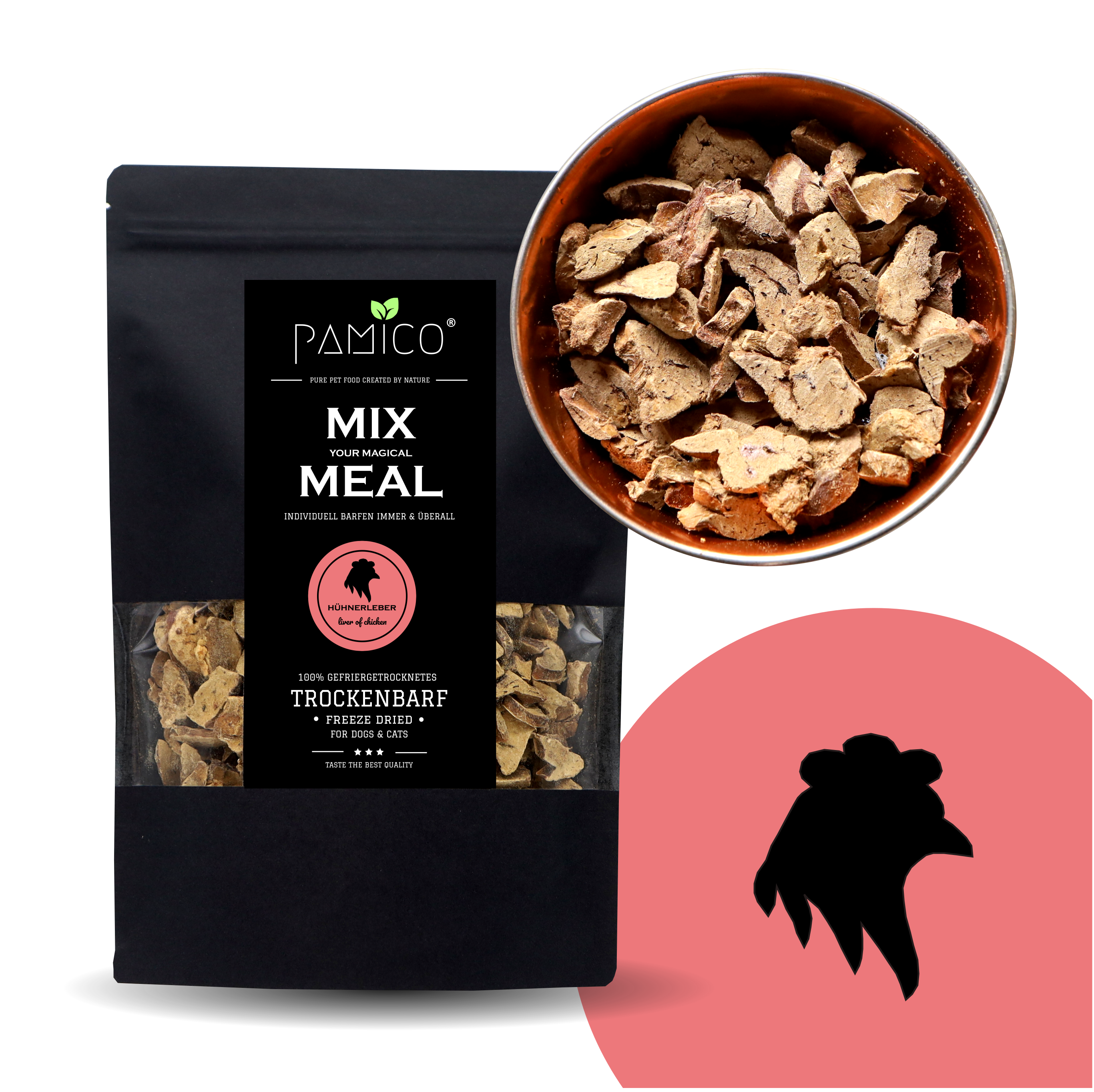 Hühnerleber gefriergetrocknet - MIX MEAL Trockenbarf - Pamico