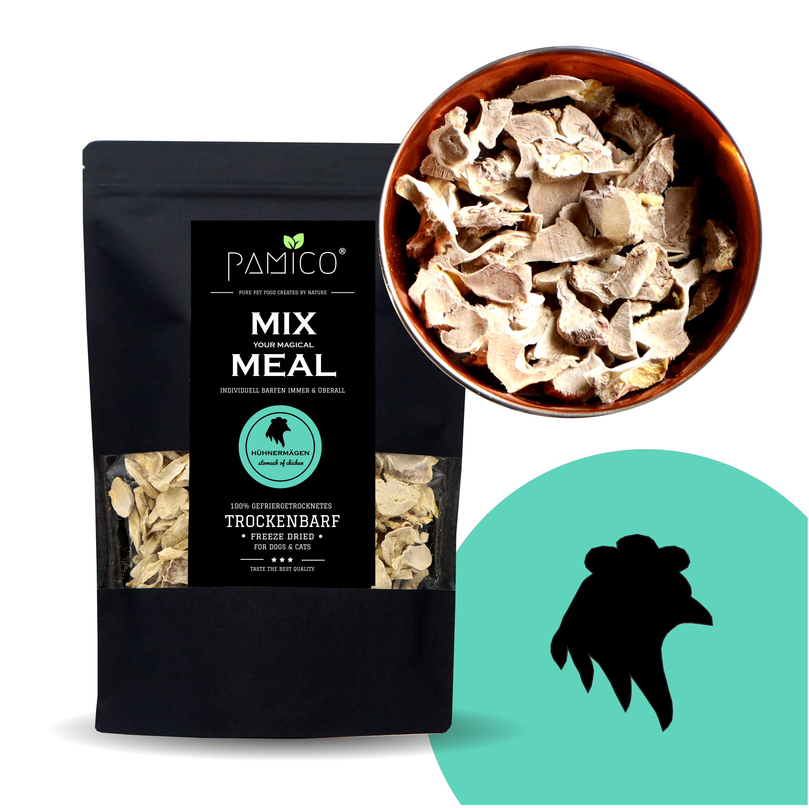 Hühnermägen gefriergetrocknet - MIX MEAL Trockenbarf - Pamico