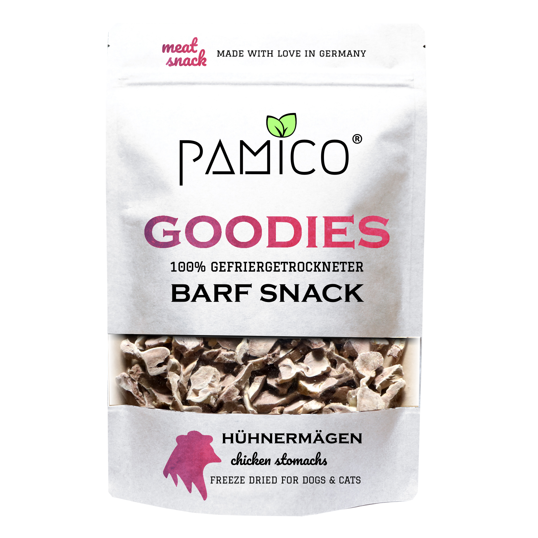Hühnermägen gefriergetrocknet - BARF Snack Goodies for dogs & cats - Pamico