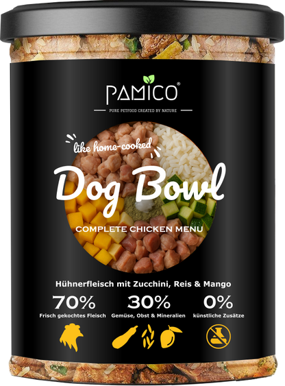 Dog Bowl Hühnerfleisch mit Zucchini, Reis und Mango