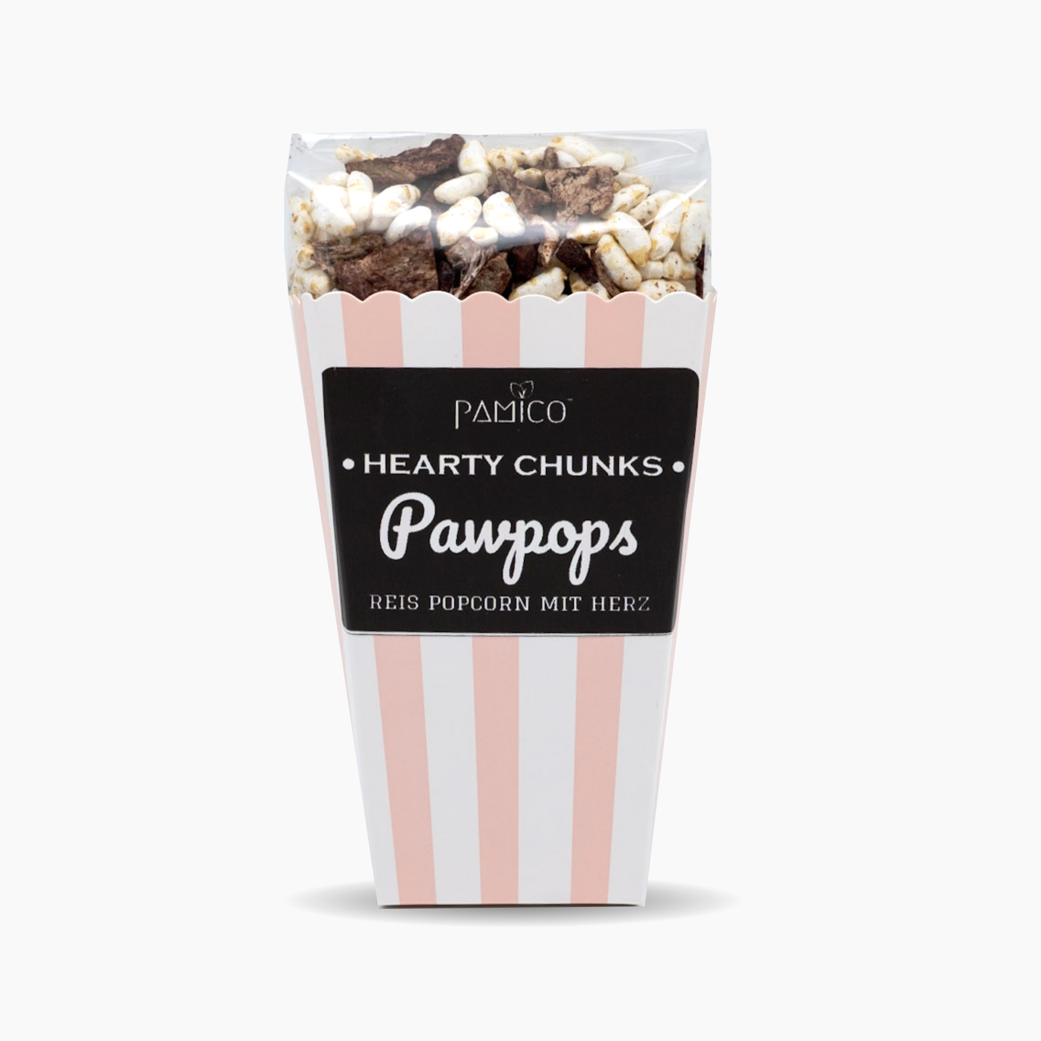 Reispops mit Schweinherz - Hundepopcorn Puffreis