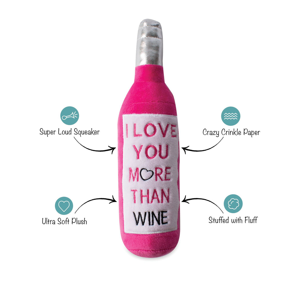 I love u more than wine - Hundespielzeug - Pamico