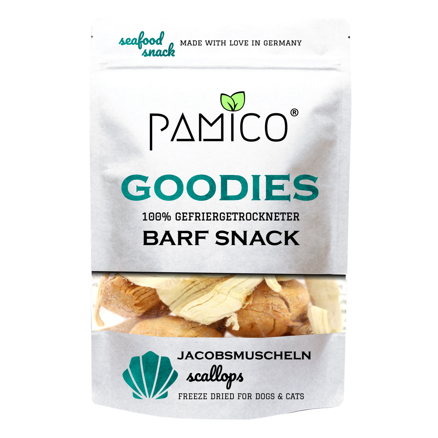 Jacobsmuscheln gefriergetrocknet - BARF Snack Goodies for dogs & cats