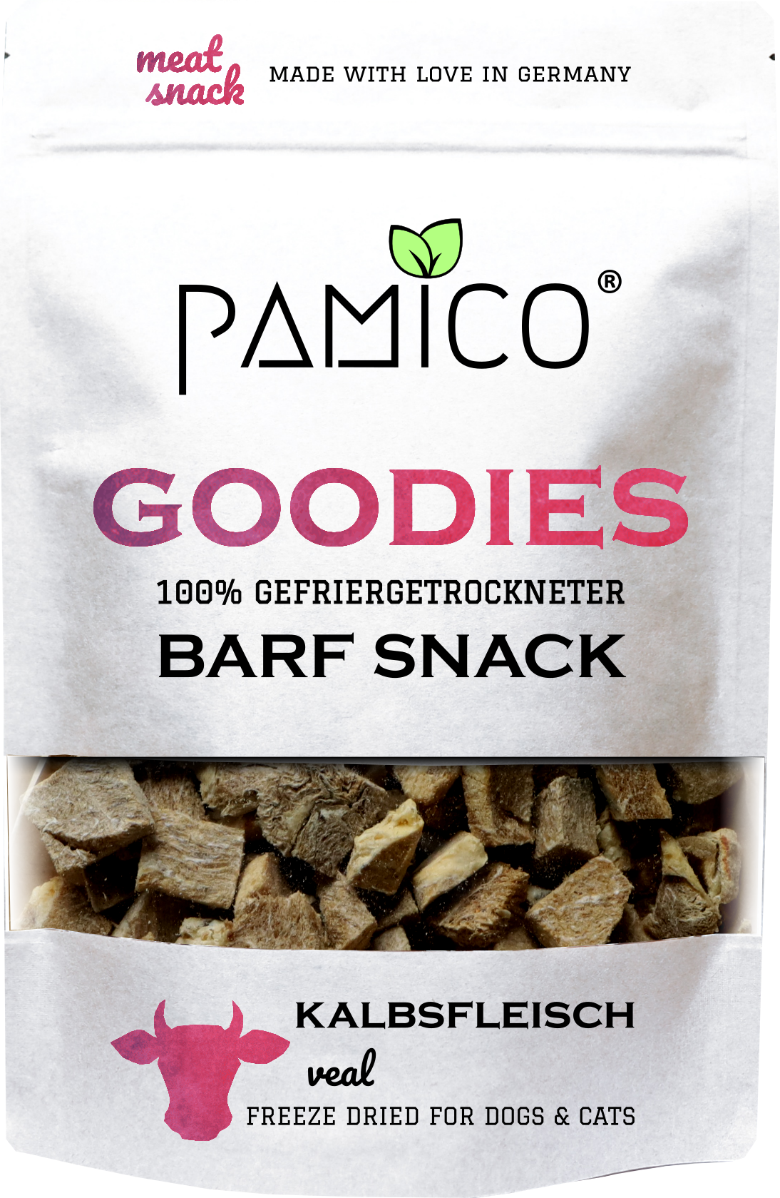 Kalbsfleisch gefriergetrocknet - BARF Snack Goodies for dogs & cats