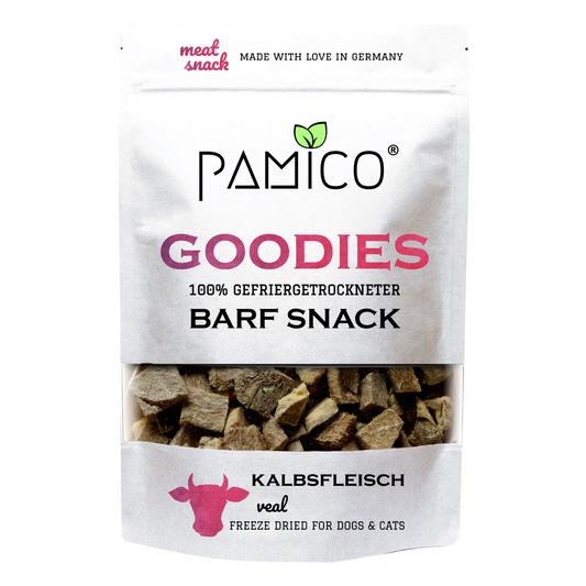 Kalbsfleisch gefriergetrocknet - BARF Snack Goodies for dogs & cats