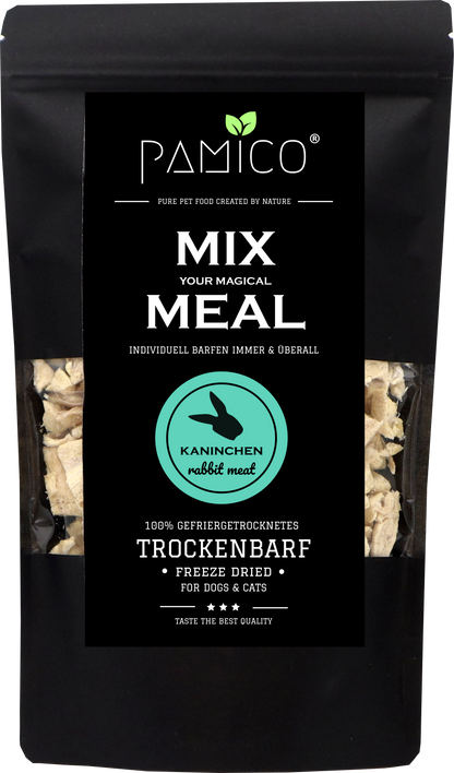 Kaninchenfleisch gefriergetrocknet - MIX MEAL Trockenbarf