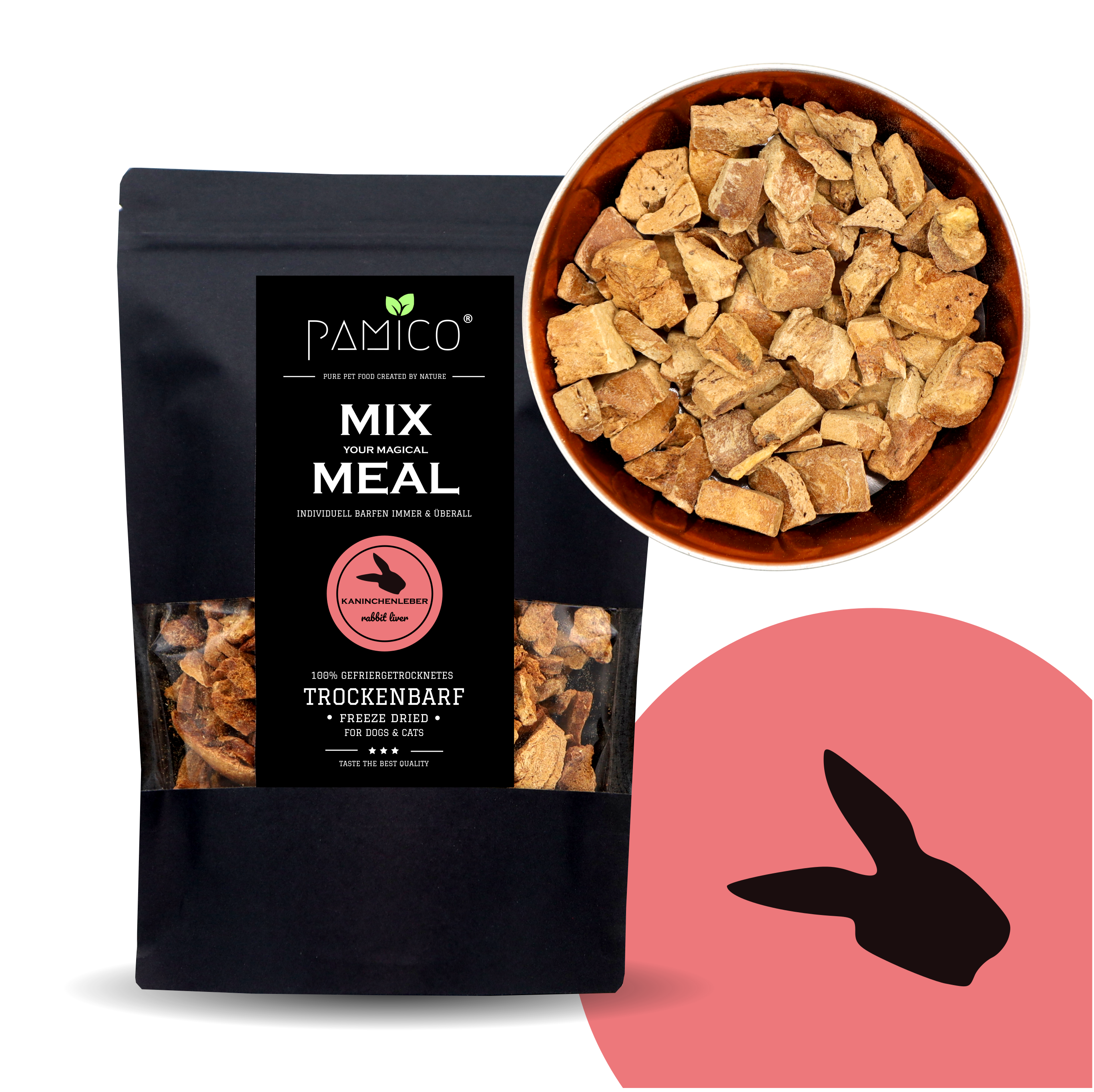 Kaninchenleber gefriergetrocknet - MIX MEAL Trockenbarf - Pamico