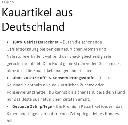 Hühnerfüße gefriergetrocknet | natürlich & geruchsarmer Kauartikel für Hunde - Pamico