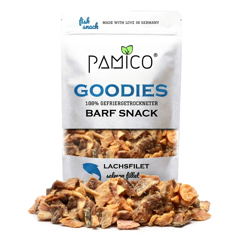 Lachsfilet gefriergetrocknet - BARF Snack Goodies for dogs & cats Pamico