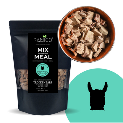 Lamafleisch gefriergetrocknet - MIX MEAL Trockenbarf für Hunde und Katzen