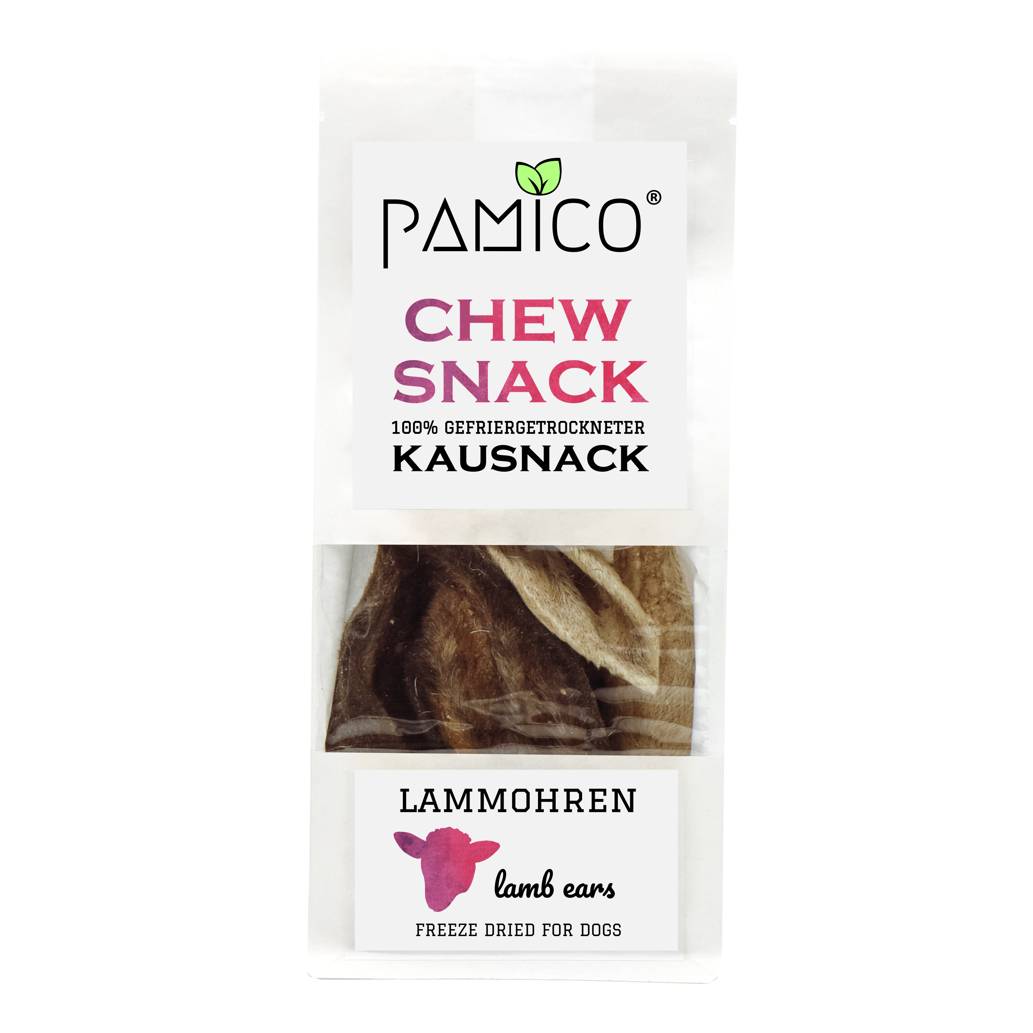 Lammohren gefriergetrocknet - Chew snack for dogs - Pamico
