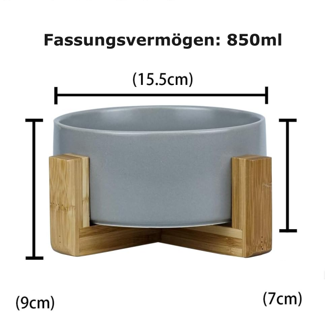Keramiknapf mit Bambushalterung - Pamico