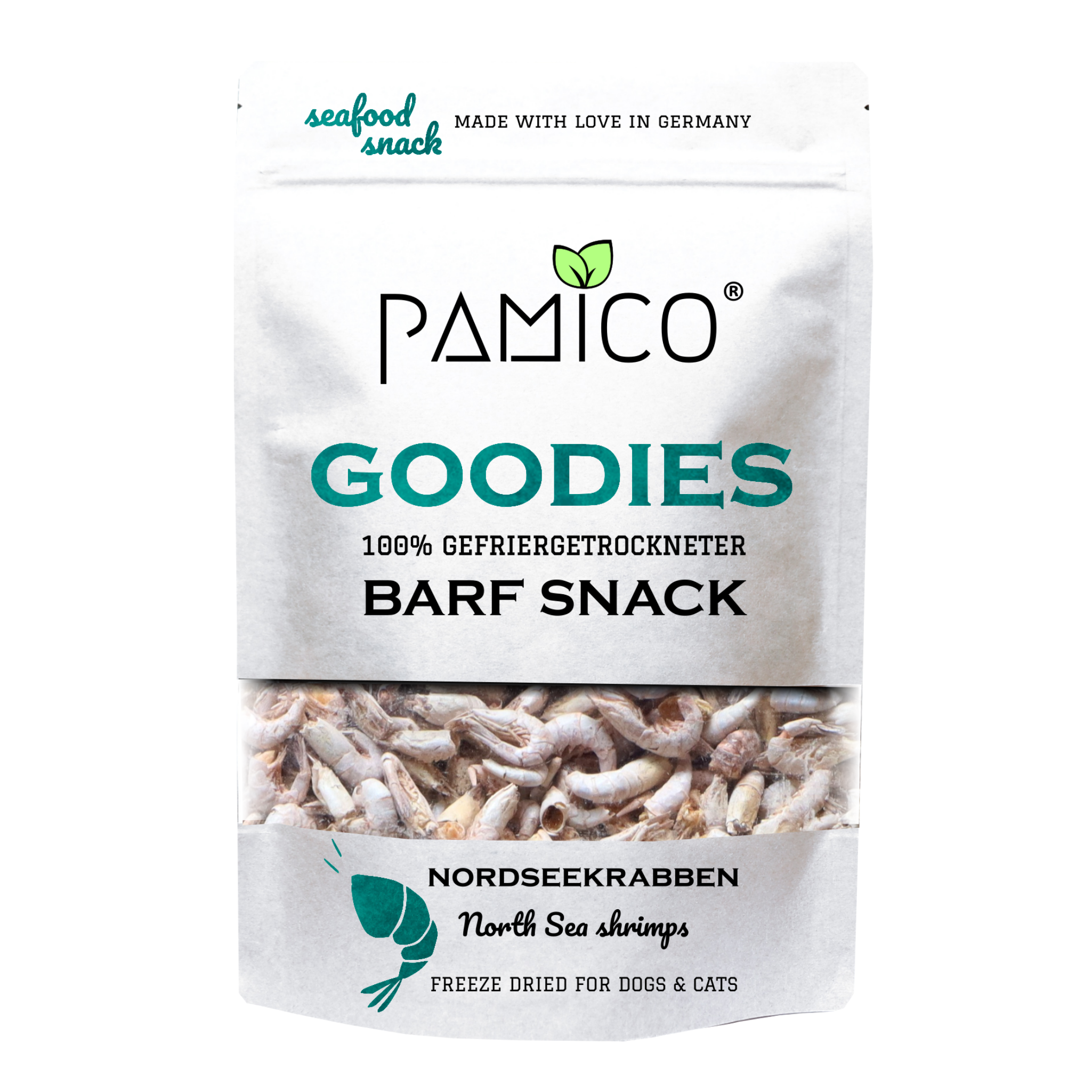Nordseekrabben gefriergetrocknet - BARF Snack Goodies for dogs & cats - Pamico