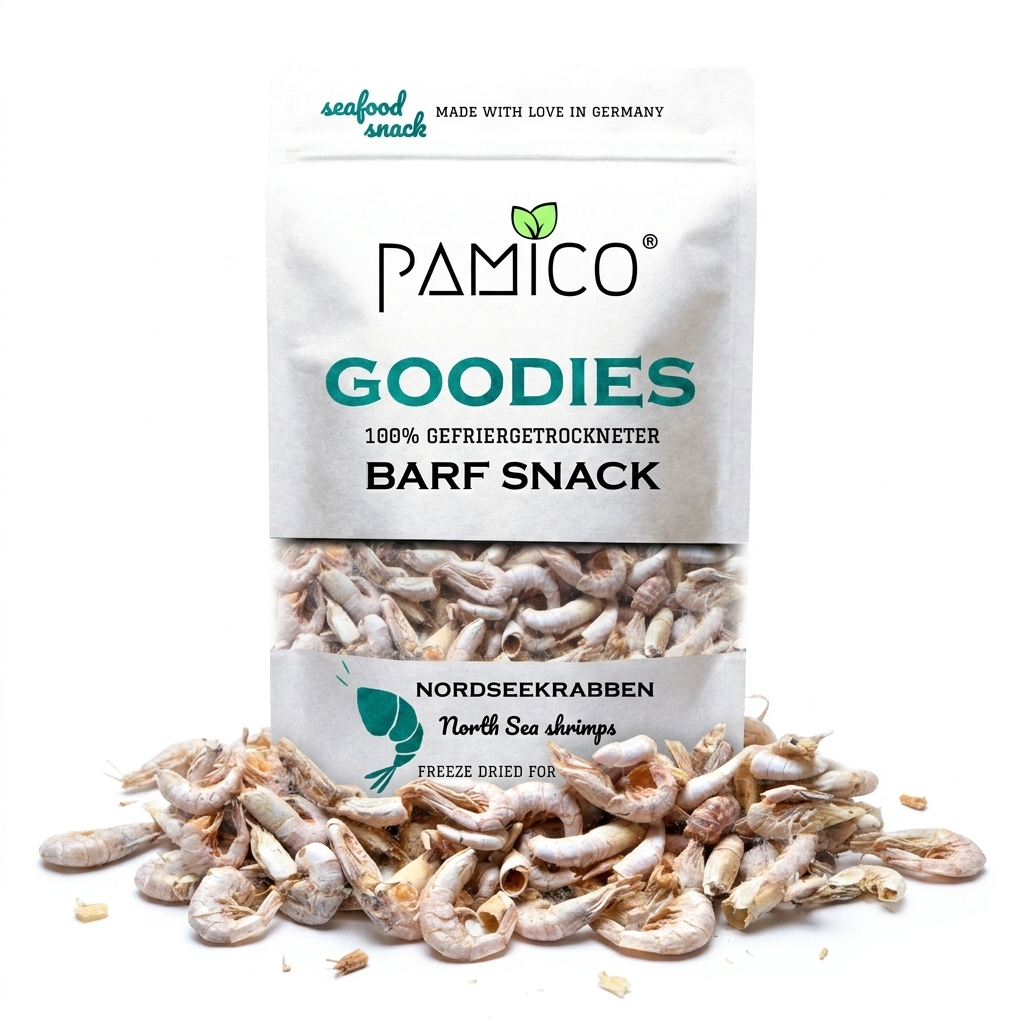 Nordseekrabben gefriergetrocknet - BARF Snack Goodies for dogs & cats Pamico