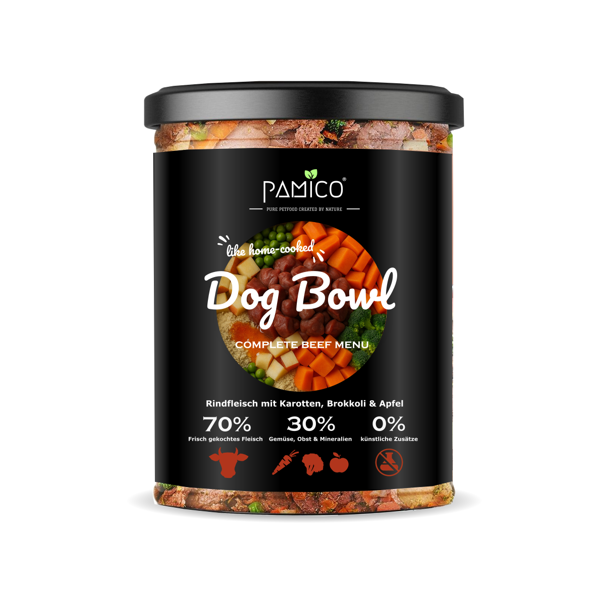 Dog Bowl Rindfleisch mit Karotten, Brokkoli und Apfel