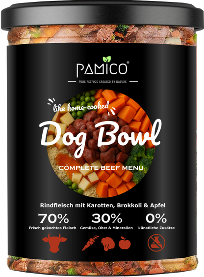 Dog Bowl Rindfleisch mit Karotten, Brokkoli und Apfel