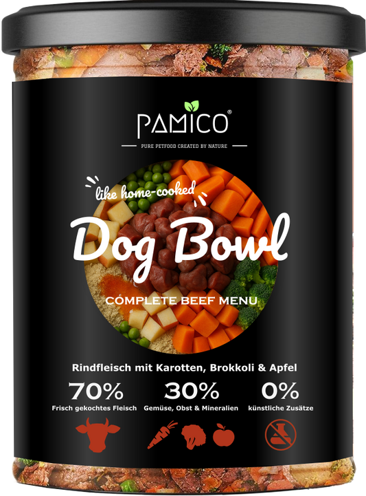 Dog Bowl Rindfleisch mit Karotten, Brokkoli und Apfel