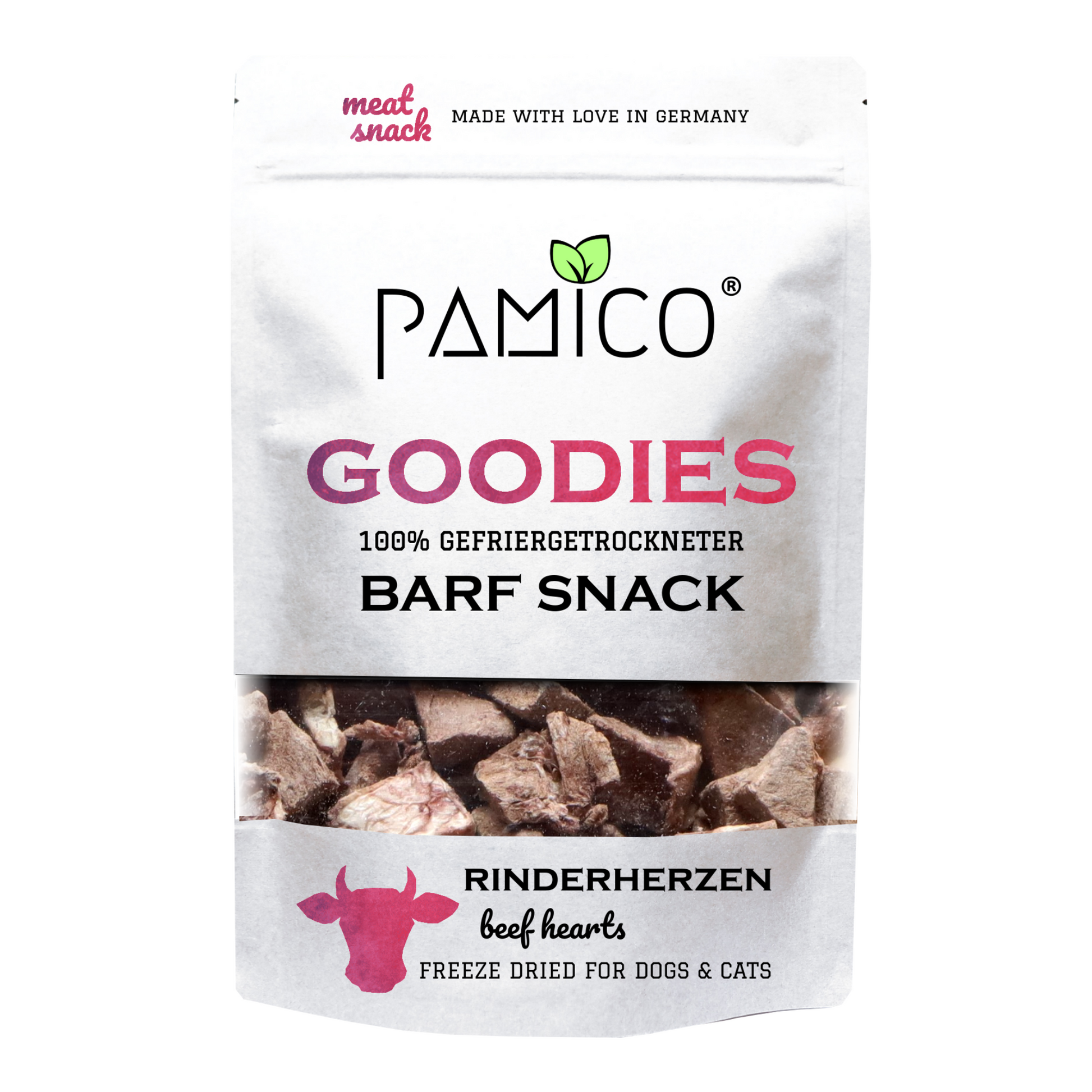 Gefriergetrocknete Rinderherzen Goodies für Hunde & Katzen – natürlicher BARF-Snack mit hochwertigem Protein