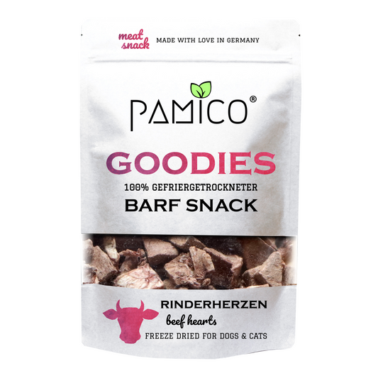 Gefriergetrocknete Rinderherzen für Hunde & Katzen – 100 % natürlicher BARF-Snack mit hochwertigem Protein