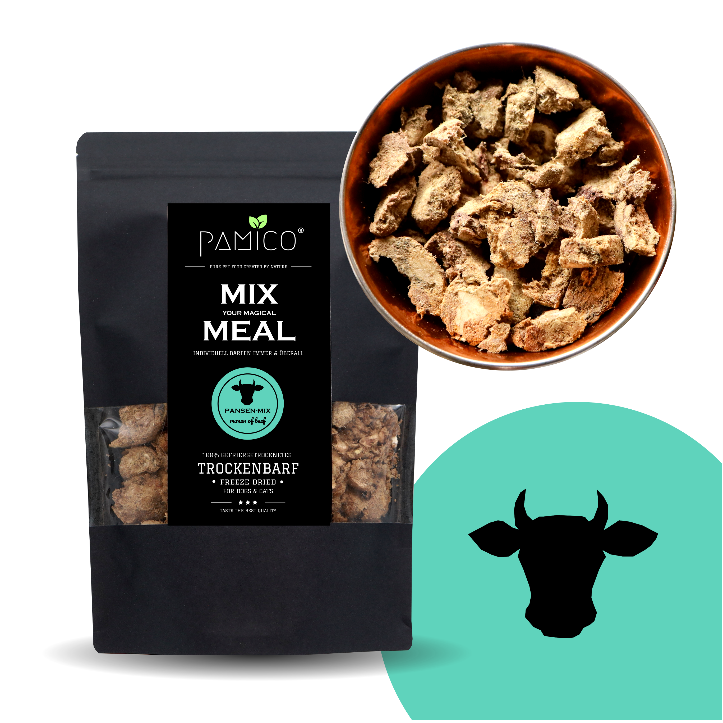 Rinderpansen-Mix gefriergetrocknet - MIX MEAL Trockenbarf - Pamico